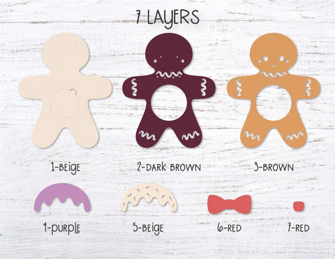 Gingerbread Candy Dome SVG | Christmas Candy Dome Holder 3D Paper MagicArtLab 