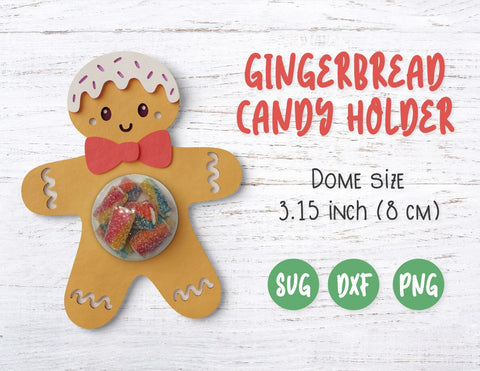 Gingerbread Candy Dome SVG | Christmas Candy Dome Holder 3D Paper MagicArtLab 