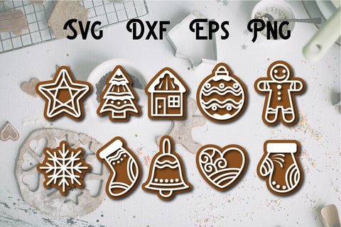Gingerbread christmas File Cut Graphic SVG dadan_pm 