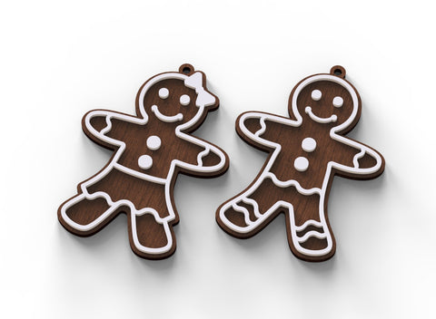 Gingerbread Christmas Ornaments -Layered Santa Baking SVG Shelly Agronin 