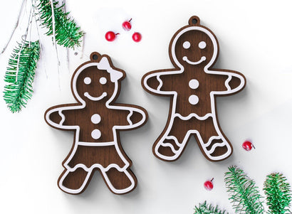 Gingerbread Christmas Ornaments -Layered Santa Baking SVG Shelly Agronin 