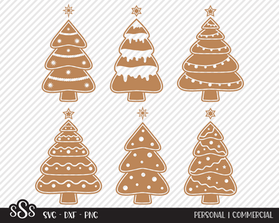 Gingerbread Christmas Tree Bundle | Christmas SVG SVG Texas Southern Cuts 