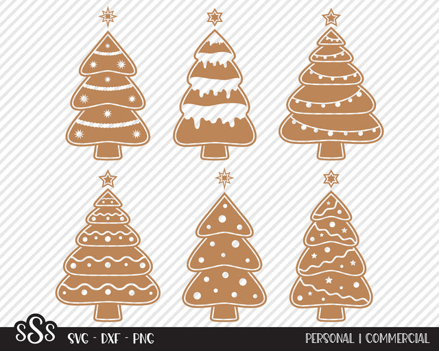 Gingerbread Christmas Tree Bundle | Christmas SVG SVG Texas Southern Cuts 
