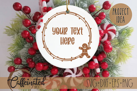 Gingerbread Circle Wreath svg, Gingerbread Frame Svg SVG Caffeinated SVGs 