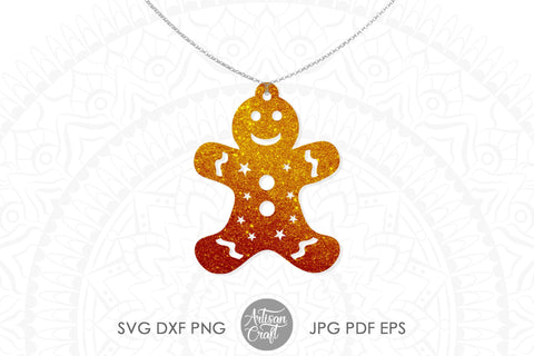 Gingerbread cookie earrings, SVG cut file SVG Artisan Craft SVG 