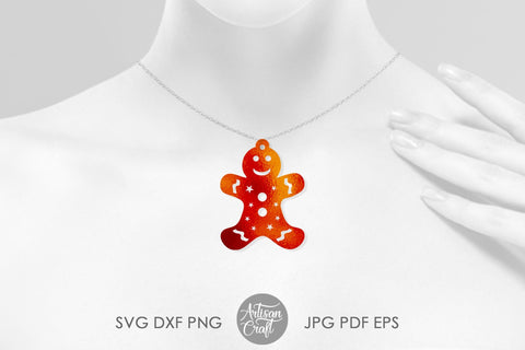 Gingerbread cookie earrings, SVG cut file SVG Artisan Craft SVG 
