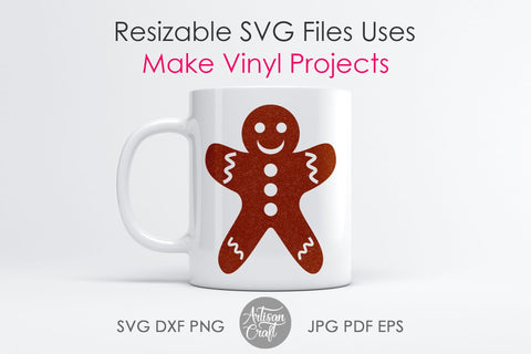 Gingerbread cookies SVG, laser cutting files, Christmas ornament SVG SVG Artisan Craft SVG 