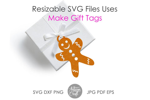 Gingerbread cookies SVG, laser cutting files, Christmas ornament SVG SVG Artisan Craft SVG 