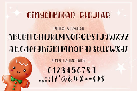 Gingerbread - Cute Handwritten Font Font AnningArts Design 