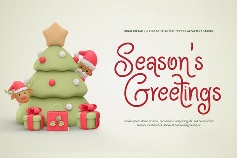 Gingerbread - Display Font Font Alpaprana Studio 