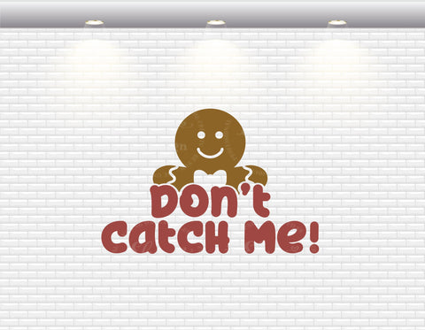 Gingerbread - Don't Catch Me- SVG, PNG, DXF, EPS SVG Elsie Loves Design 