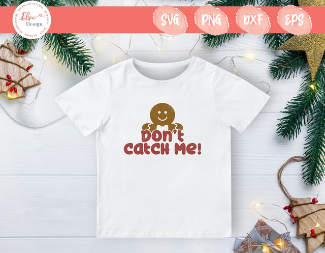 Gingerbread - Don't Catch Me- SVG, PNG, DXF, EPS SVG Elsie Loves Design 