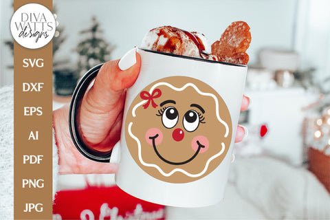 Gingerbread Faces SVG Bundle | Christmas / Winter Round Design SVG Diva Watts Designs 