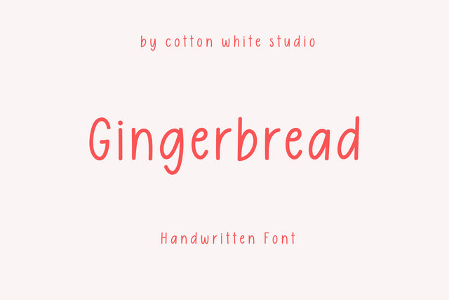 Gingerbread Font Cotton White Studio 