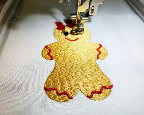 Gingerbread Girl Christmas Cookie Machine Embroidery Embroidery/Applique DESIGNS Canada Embroidery 