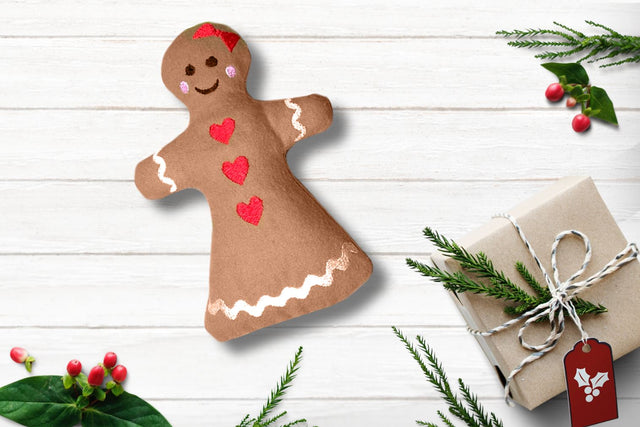 Gingerbread Girl Plush in the Hoop ITH Embroidery Embroidery/Applique Designed by Geeks 