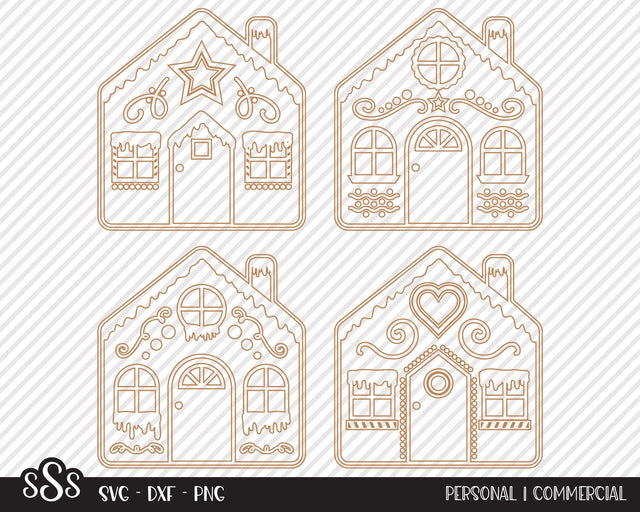 Gingerbread House Bundle | Christmas SVG SVG Texas Southern Cuts 