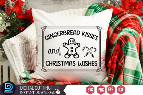 Gingerbread kisses and christmas wishes SVG SVG DESIGNISTIC 