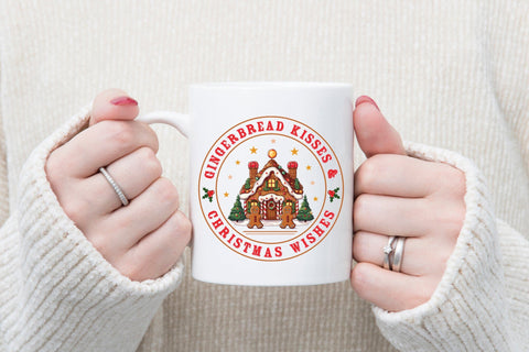 Gingerbread Kisses & Christmas Wishes PNG Sublimation CraftLabSVG 