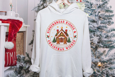 Gingerbread Kisses & Christmas Wishes PNG Sublimation CraftLabSVG 