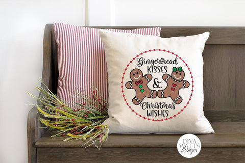 Gingerbread Kisses & Christmas Wishes SVG | Winter Design SVG Diva Watts Designs 