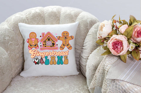 Gingerbread Lane Retro Christmas Sublimation Creativeart88 
