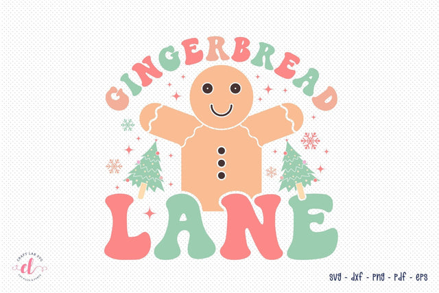 Gingerbread Lane, Retro Christmas SVG Design SVG CraftLabSVG 
