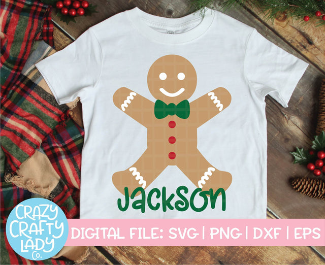 Gingerbread Man | Christmas SVG Cut File SVG Crazy Crafty Lady Co. 