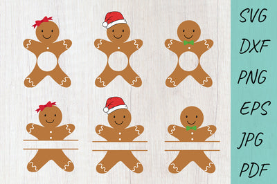 Gingerbread Man SVG, Gingerbread Monogram SVG, Christmas SVG SVG Irina Ostapenko 
