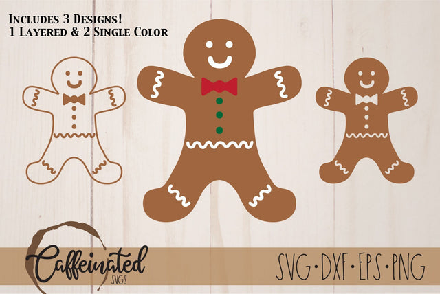 Gingerbread Man svg SVG Caffeinated SVGs 