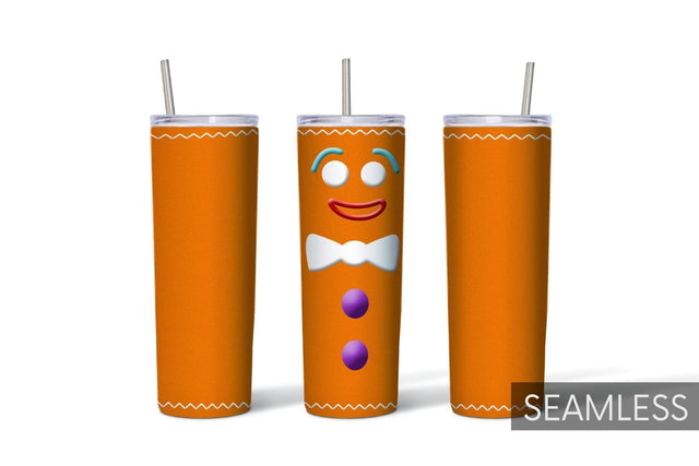 Gingerbread Man Tumbler Sublimation Sublimation SvgOcean 