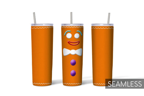 Gingerbread Man Tumbler Sublimation Sublimation SvgOcean 