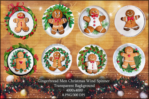 Gingerbread Men Christmas Wind Spinner Sublimation Creativeart88 