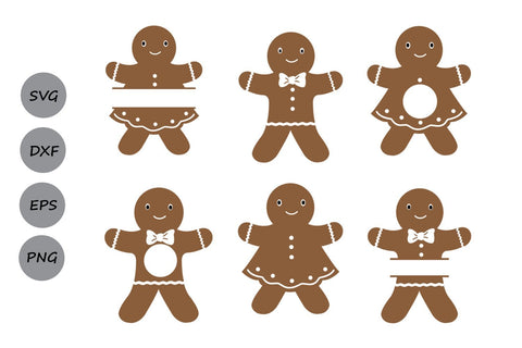 Gingerbread Monogram| Christmas SVG Cut Files SVG CosmosFineArt 