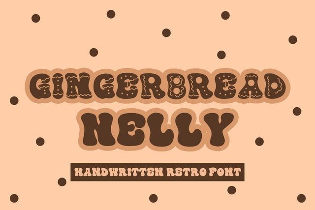 Gingerbread Nelly - A Christmas Retro Font Font Freeling Design House 