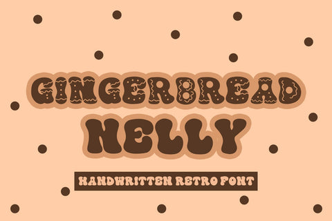 Gingerbread Nelly - A Christmas Retro Font Font Freeling Design House 