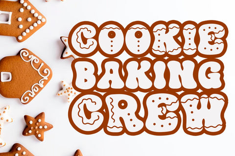 Gingerbread Nelly - A Christmas Retro Font Font Freeling Design House 