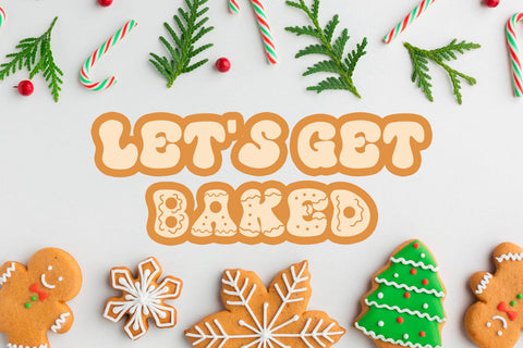 Gingerbread Nelly - A Christmas Retro Font Font Freeling Design House 