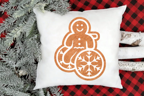 Gingerbread SVG Man in Wheelchair, and Gingerbread Woman SVG Maggie Do Design 