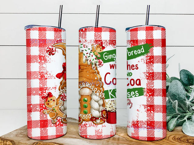 Gingerbread Tumbler png, Gingerbread Tumbler Sublimation Design, Tumbler Wrap, 20oz SkinnyTumbler Sublimation Designs Sublimation iStyleDesign 