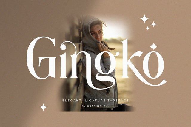 Gingko Ligature Typeface Font Graphicxell 