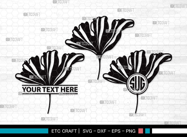 Ginkgo Leaves Monogram SVG | Ginkgo Leaf Svg | Ginko Biloba Svg | Plants Svg | Autumn Leaf SVG | Ginkgo Leaves Clipart SVG ETC Craft 
