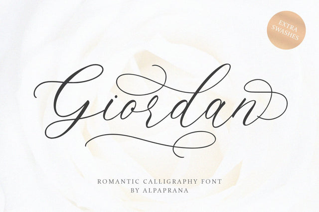Giordan - Romantic Calligraphy Font Font Alpaprana Studio 