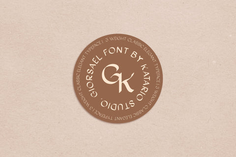 Giorsael | 3 Weight Classic Elegant Typeface Font Katario Studio 