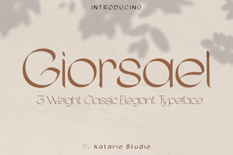 Giorsael | 3 Weight Classic Elegant Typeface Font Katario Studio 