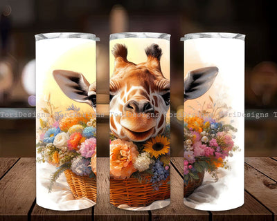 Giraffe 20 oz Skinny Tumbler Sublimation, Giraffe Tumbler Wrap PNG, Giraffe Tumbler Design, Instant Digital Download PNG Sublimation ToriDesigns 