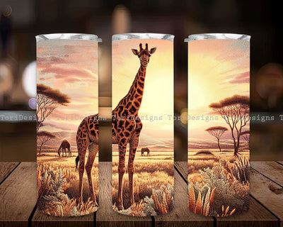 Giraffe 20 oz Skinny Tumbler Sublimation, Giraffe Tumbler Wrap PNG, Giraffe Tumbler Design, Instant Digital Download PNG Sublimation ToriDesigns 