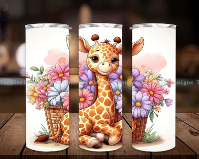 Giraffe 20 oz Skinny Tumbler Sublimation, Giraffe Tumbler Wrap PNG, Giraffe Tumbler Design, Instant Digital Download PNG Sublimation ToriDesigns 
