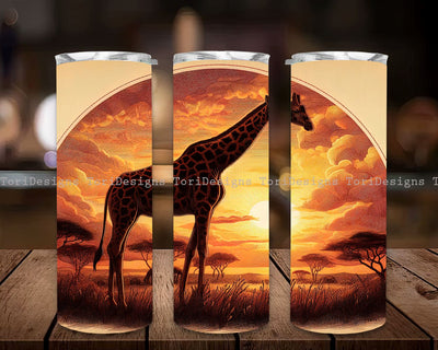 Giraffe 20 oz Skinny Tumbler Sublimation, Giraffe Tumbler Wrap PNG, Giraffe Tumbler Design, Instant Digital Download PNG Sublimation ToriDesigns 