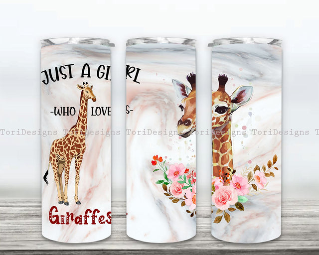 Giraffe 20oz Skinny Tumbler Digital Download, Giraffe Tumbler wrap png, Giraffe 20 oz Skinny Tumbler Sublimation Design Sublimation ToriDesigns 
